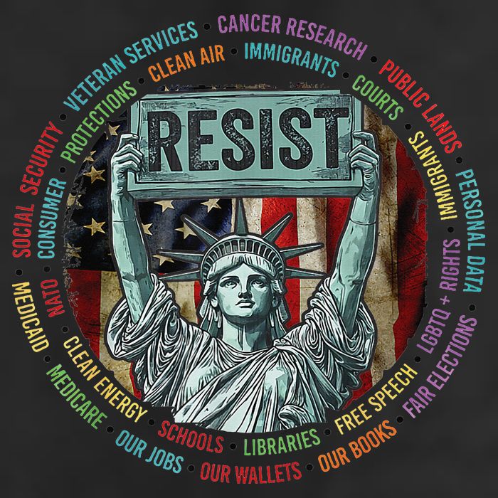 Resist Resistance Statue Of Liberty Hands Off Protest 15oz Campfire Ceramic Mug