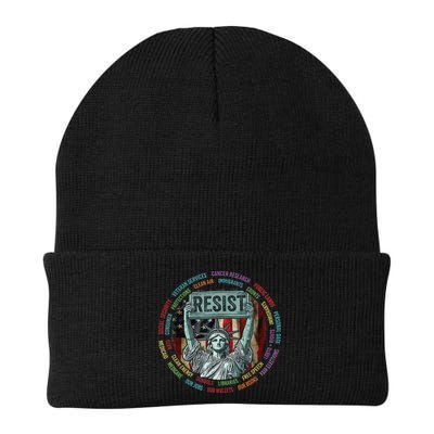 Resist Resistance Statue Of Liberty Hands Off Protest Beanie