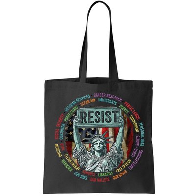 Resist Resistance Statue Of Liberty Hands Off Protest Bag