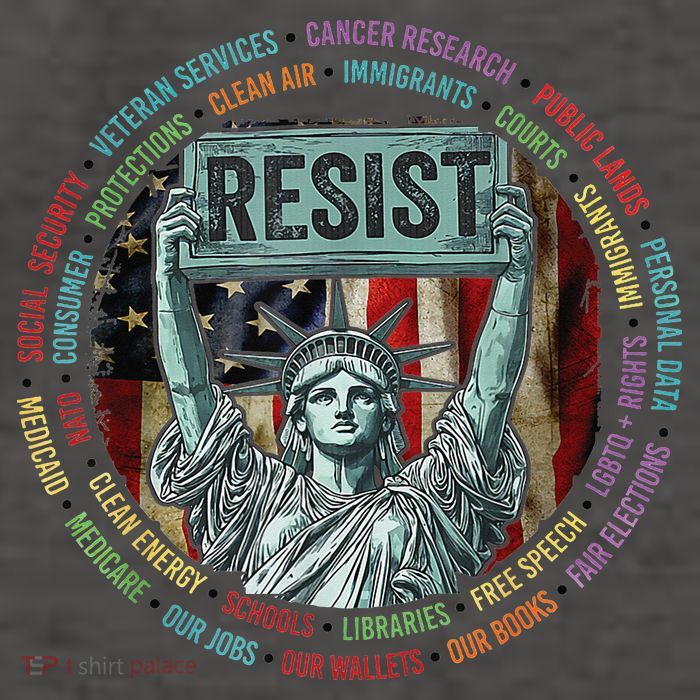 Resist Resistance Statue Of Liberty Hands Off Protest Vector Backpack