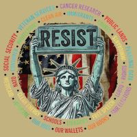 Resist Resistance Statue Of Liberty Hands Off Protest Sustainable Beanie