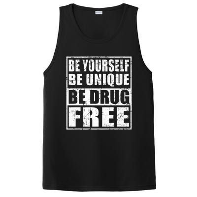 Red Ribbon Squad Week Be Yourself Be Unique Be Drug Free PosiCharge Competitor Tank