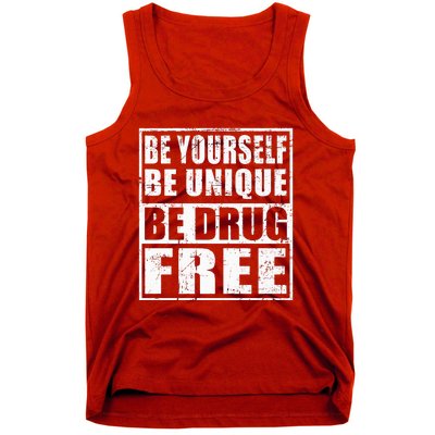 Red Ribbon Squad Week Be Yourself Be Unique Be Drug Free Tank Top