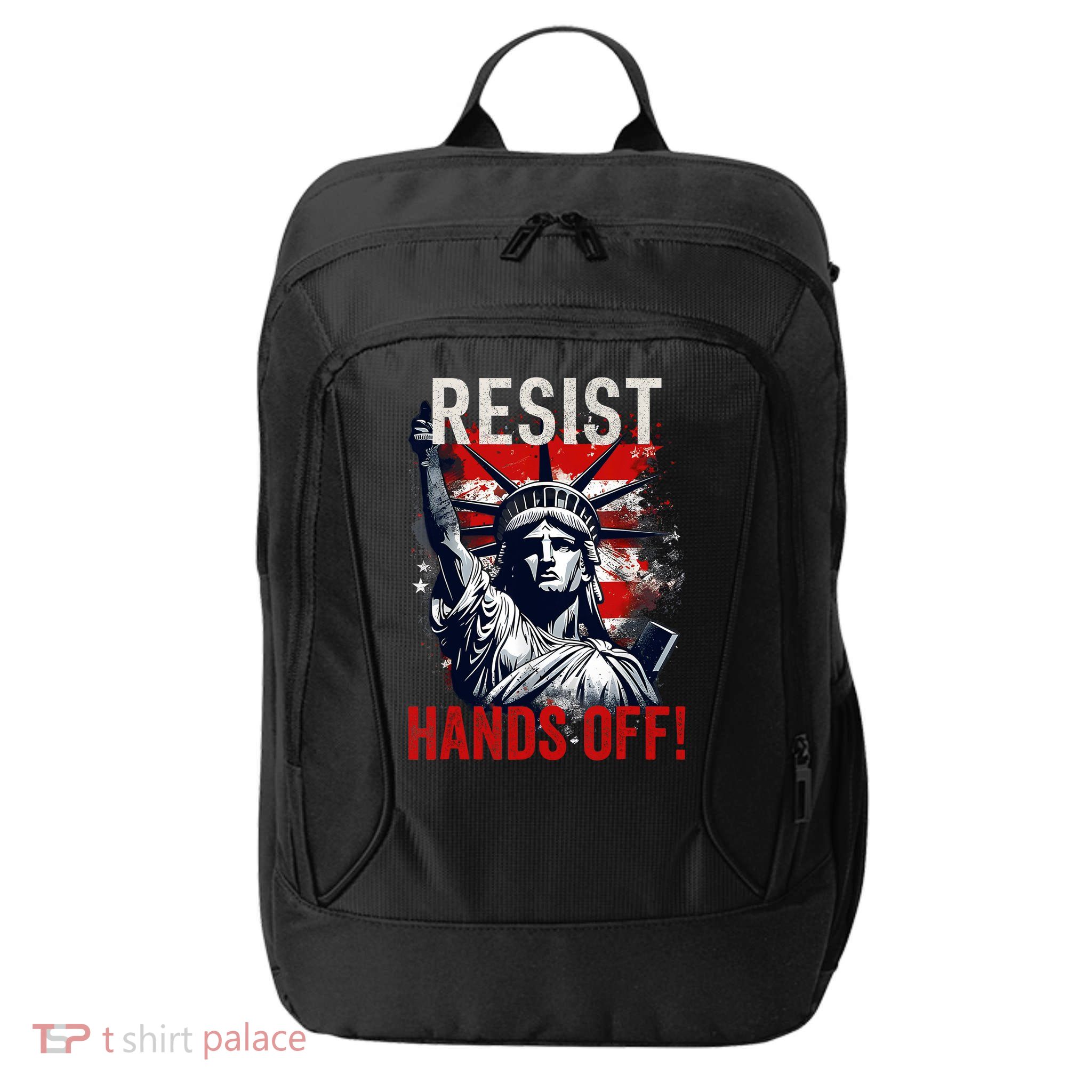 Resist Resistance Statue Of Liberty Hands Off Protest USA  City Backpack