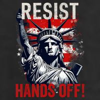 Resist Resistance Statue Of Liberty Hands Off Protest USA  Adult Drive Performance Visor