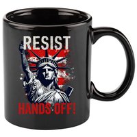 Resist Resistance Statue Of Liberty Hands Off Protest USA  11oz C Handle Ceramic Mug