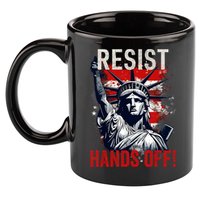 Resist Resistance Statue Of Liberty Hands Off Protest USA  11oz C Handle Ceramic Mug