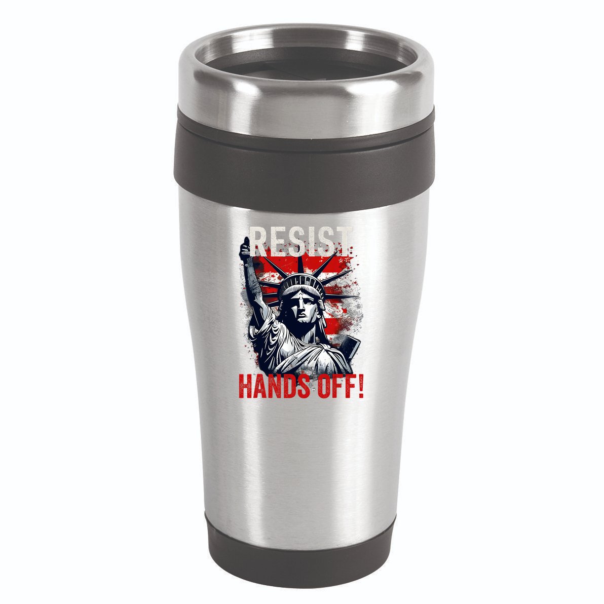 Resist Resistance Statue Of Liberty Hands Off Protest USA  16oz Travel Tumbler