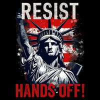 Resist Resistance Statue Of Liberty Hands Off Protest USA  Tall Sweatshirt