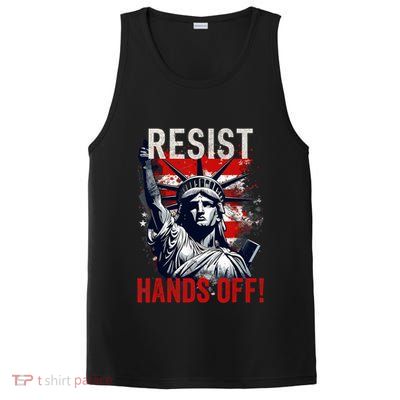 Resist Resistance Statue Of Liberty Hands Off Protest USA  PosiCharge Competitor Tank