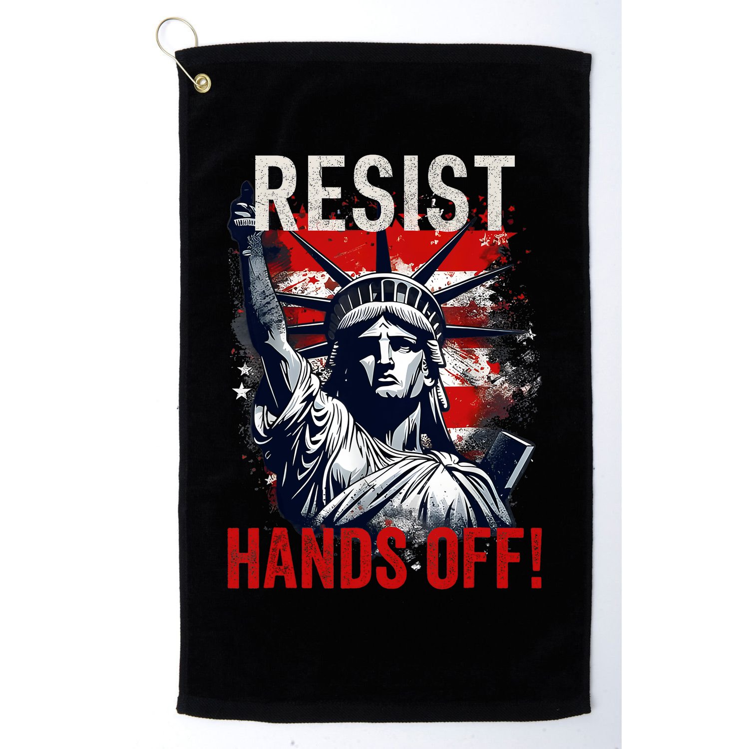 Resist Resistance Statue Of Liberty Hands Off Protest USA  Golf Towel