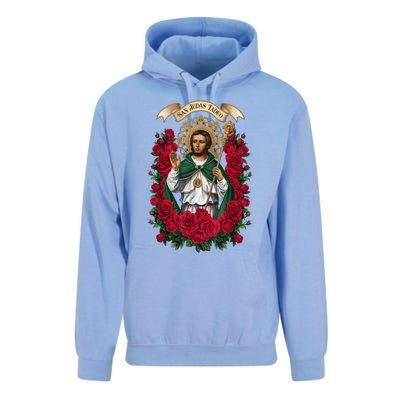 Red Roses San Judas Tadeo Con Bandera De MéXico God Unisex Surf Hoodie