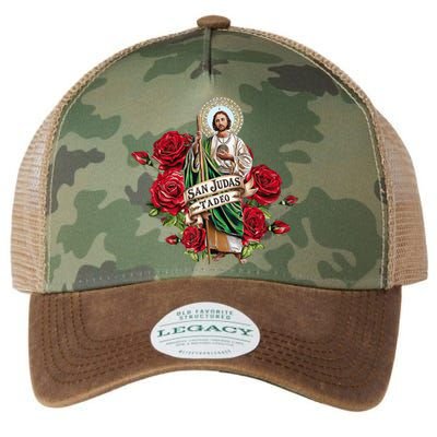 Red Roses San Judas Tadeo Con Bandera De MéXico Legacy Tie Dye Trucker Hat