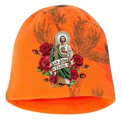 Red Roses San Judas Tadeo Con Bandera De MéXico Kati - Camo Knit Beanie