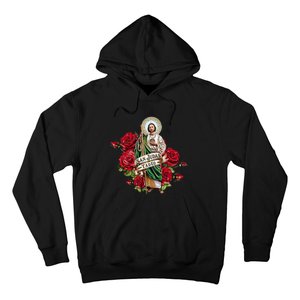 Red Roses San Judas Tadeo Con Bandera De MéXico Hoodie