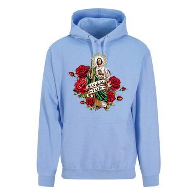 Red Roses San Judas Tadeo Con Bandera De MéXico Unisex Surf Hoodie