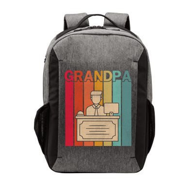 Receptionist Retro Style Vintage Grandpa Graphic Fathers Day Gift Vector Backpack