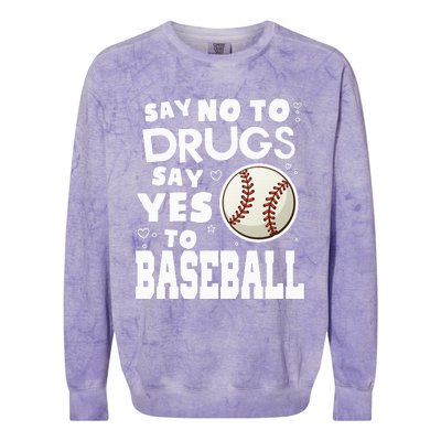 Red Ribbon Squad Week Say No To Say Yes To BaseBall Colorblast Crewneck Sweatshirt