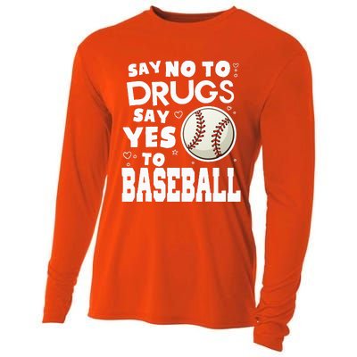 Red Ribbon Squad Week Say No To Say Yes To BaseBall Cooling Performance Long Sleeve Crew