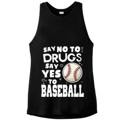 Red Ribbon Squad Week Say No To Say Yes To BaseBall Ladies PosiCharge Tri-Blend Wicking Tank
