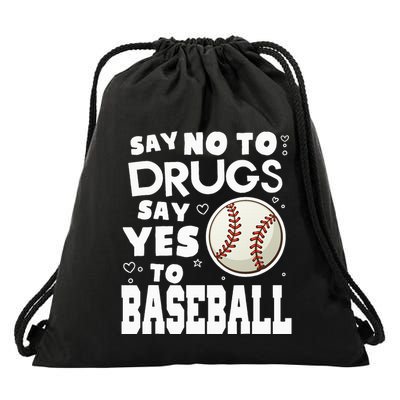 Red Ribbon Squad Week Say No To Say Yes To BaseBall Drawstring Bag