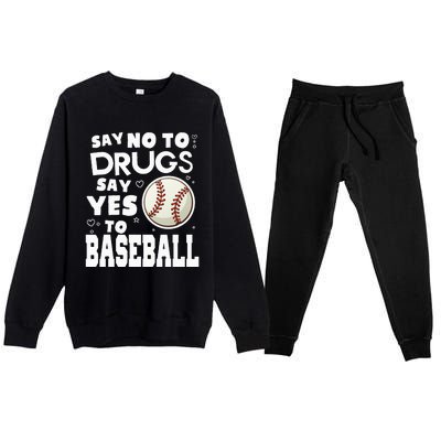 Red Ribbon Squad Week Say No To Say Yes To BaseBall Premium Crewneck Sweatsuit Set