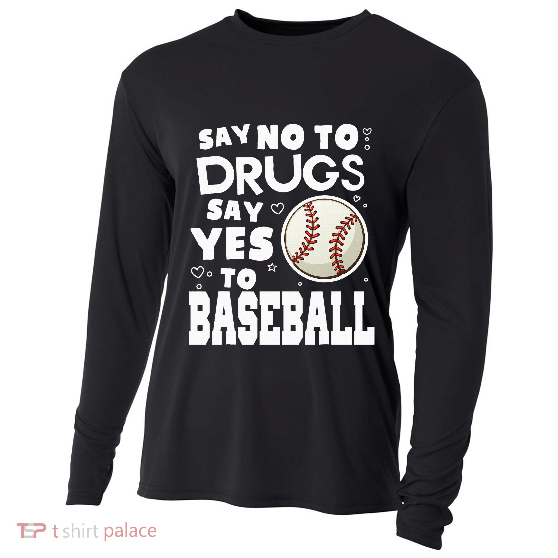 Red Ribbon Squad Week Say No To Say Yes To BaseBall Cooling Performance Long Sleeve Crew