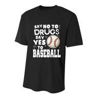 Red Ribbon Squad Week Say No To Say Yes To BaseBall Youth Performance Sprint T-Shirt