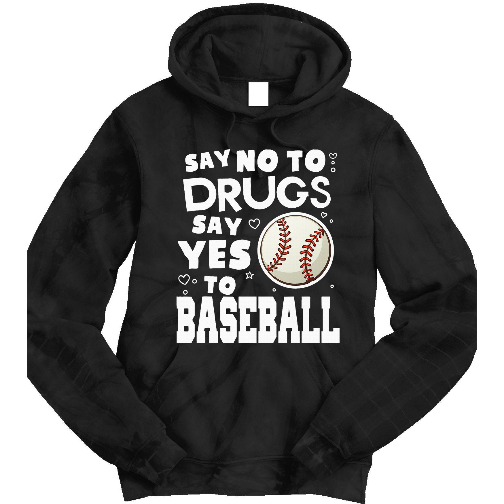 Red Ribbon Squad Week Say No To Say Yes To BaseBall Tie Dye Hoodie