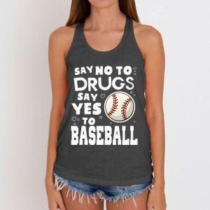 Red Ribbon Squad Week Say No To Say Yes To BaseBall Women's Knotted Racerback Tank