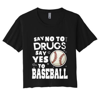 Red Ribbon Squad Week Say No To Say Yes To BaseBall Crop Top
