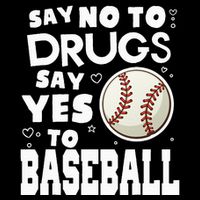 Red Ribbon Squad Week Say No To Say Yes To BaseBall Cropped Pullover Crew