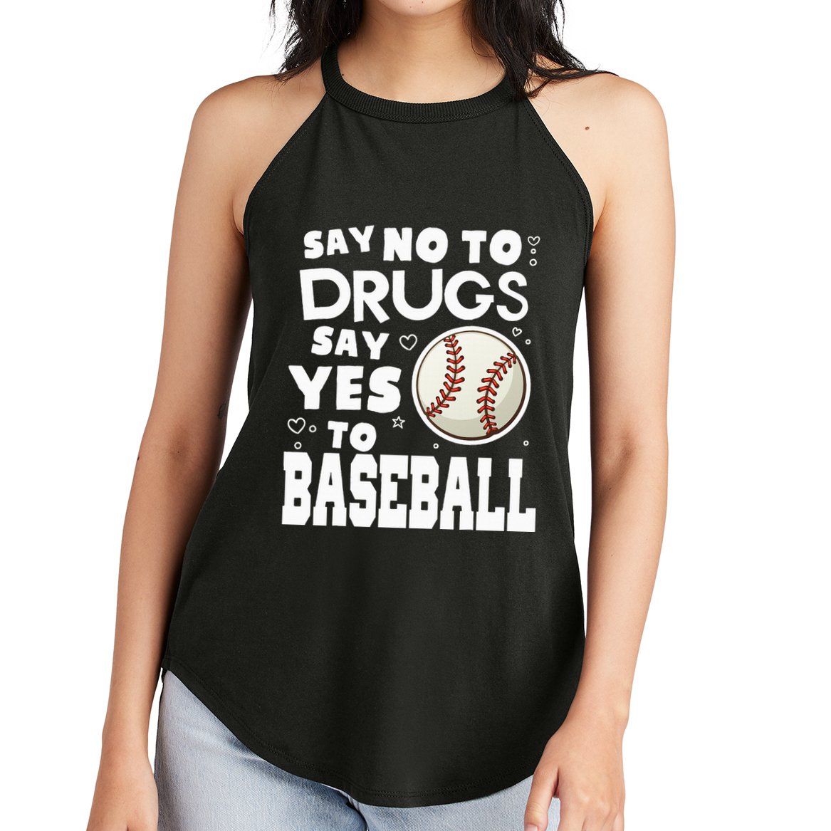 Red Ribbon Squad Week Say No To Say Yes To BaseBall Women's Perfect Tri Rocker Tank