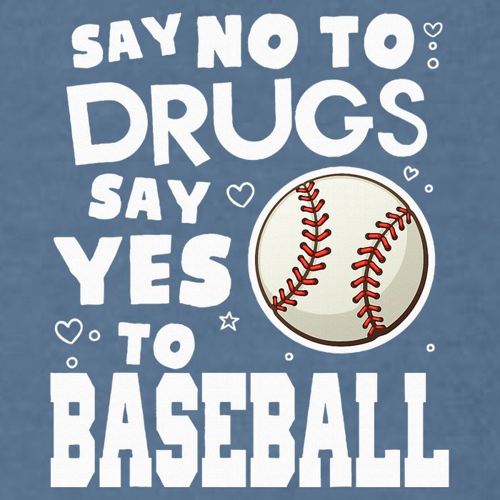 Red Ribbon Squad Week Say No To Say Yes To BaseBall Garment-Dyed Sweatshirt