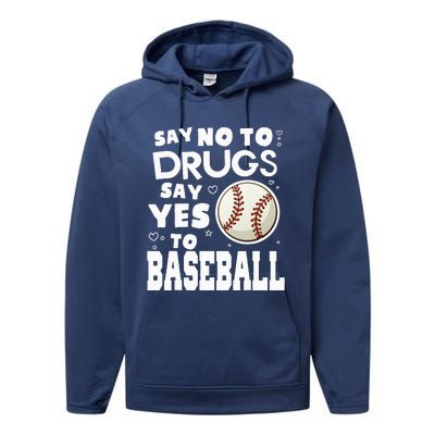 Red Ribbon Squad Week Say No To Say Yes To BaseBall Performance Fleece Hoodie