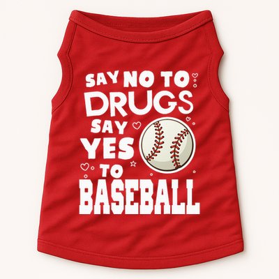 Red Ribbon Squad Week Say No To Say Yes To BaseBall Doggie Tank