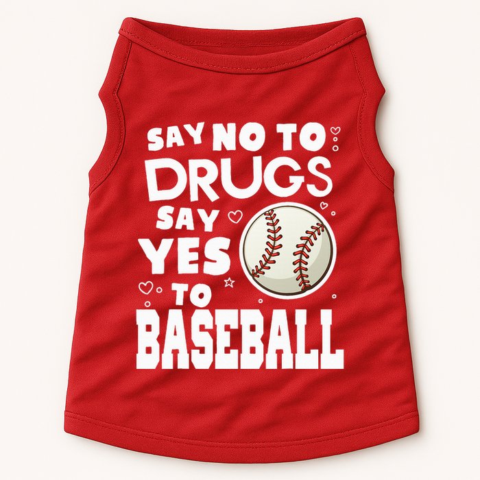Red Ribbon Squad Week Say No To Say Yes To BaseBall Doggie Tank