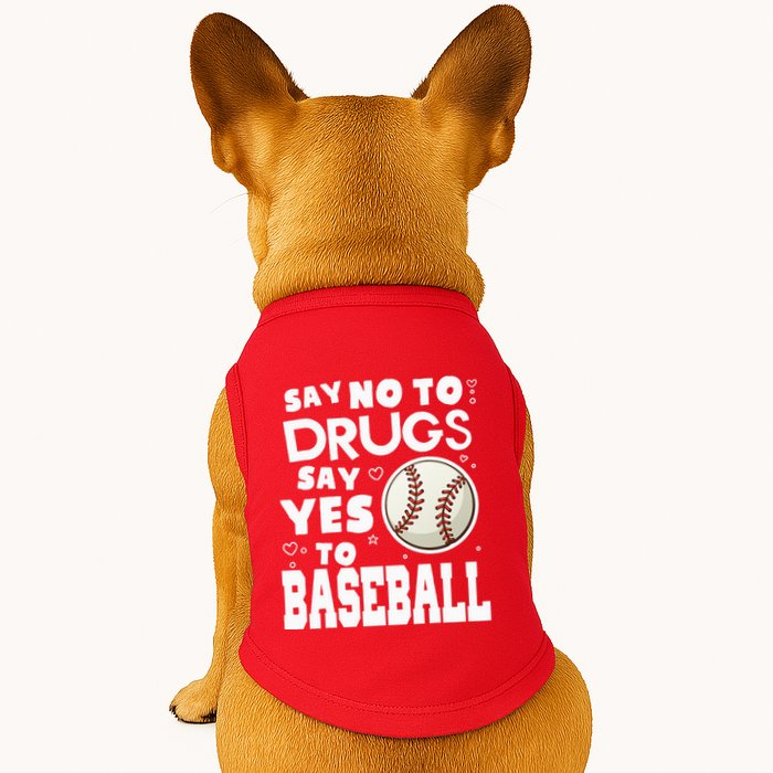 Red Ribbon Squad Week Say No To Say Yes To BaseBall Doggie Tank