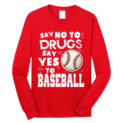 Red Ribbon Squad Week Say No To Say Yes To BaseBall Long Sleeve Shirt