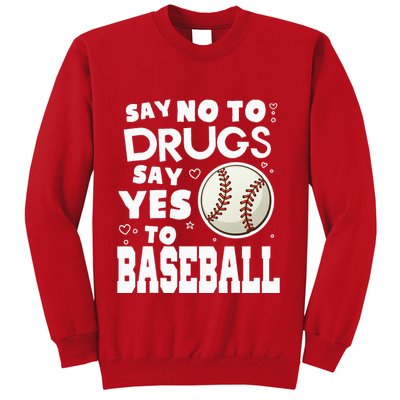 Red Ribbon Squad Week Say No To Say Yes To BaseBall Sweatshirt