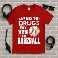 Red Ribbon Squad Week Say No To Say Yes To BaseBall T-Shirt