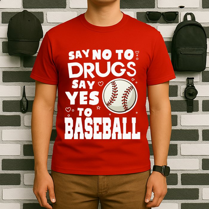 Red Ribbon Squad Week Say No To Say Yes To BaseBall T-Shirt