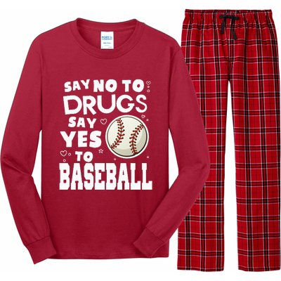 Red Ribbon Squad Week Say No To Say Yes To BaseBall Long Sleeve Pajama Set