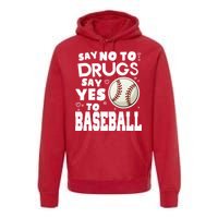 Red Ribbon Squad Week Say No To Say Yes To BaseBall Premium Hoodie