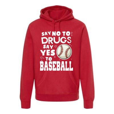 Red Ribbon Squad Week Say No To Say Yes To BaseBall Premium Hoodie