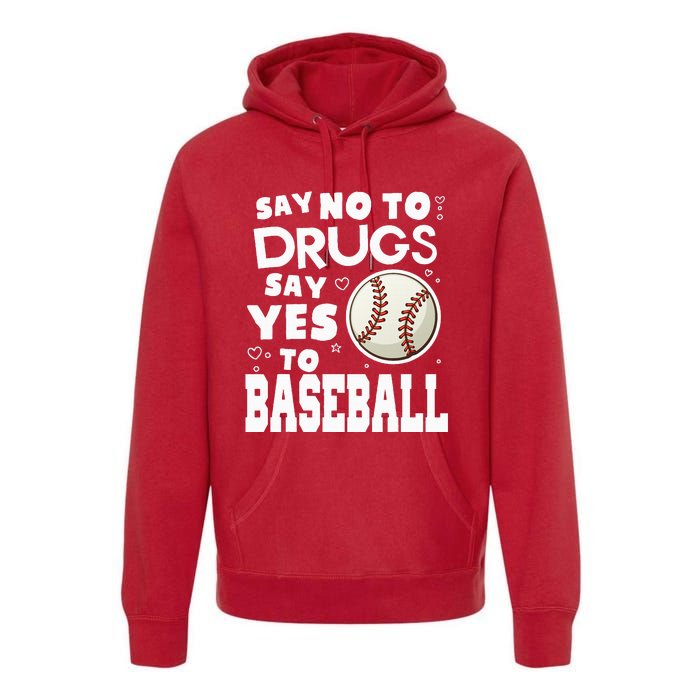 Red Ribbon Squad Week Say No To Say Yes To BaseBall Premium Hoodie