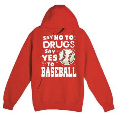 Red Ribbon Squad Week Say No To Say Yes To BaseBall Premium Pullover Hoodie