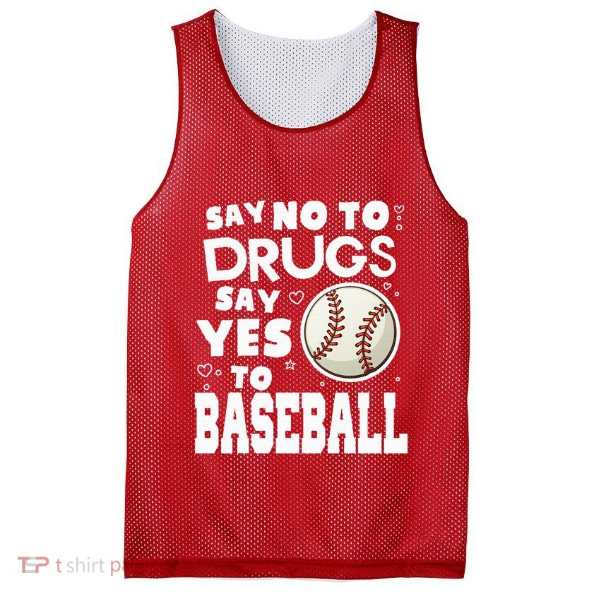 Red Ribbon Squad Week Say No To Say Yes To BaseBall Mesh Reversible Basketball Jersey Tank