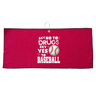 Red Ribbon Squad Week Say No To Say Yes To BaseBall Large Microfiber Waffle Golf Towel