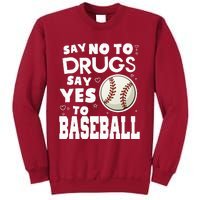 Red Ribbon Squad Week Say No To Say Yes To BaseBall Tall Sweatshirt